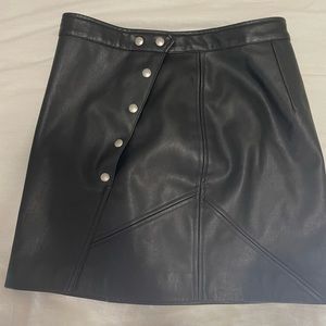 Faux leather skirt
